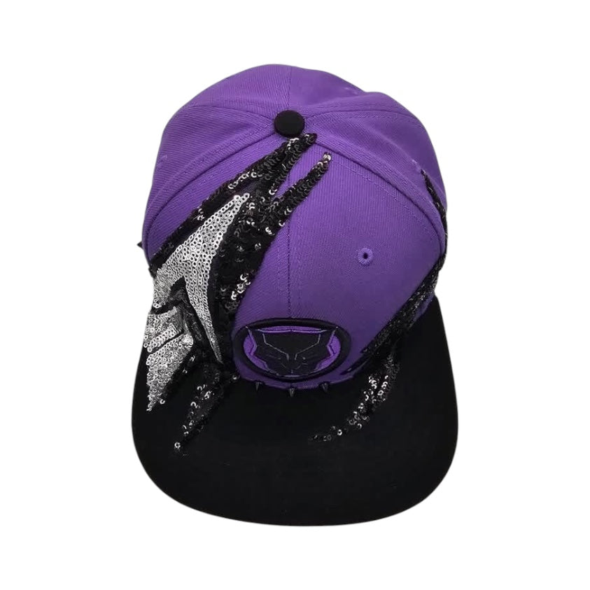 Sequins Black Panther Snapback